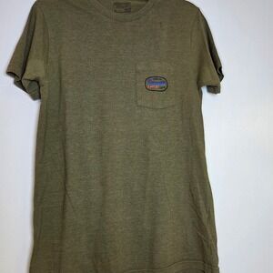 Patagonia Ironclad 1973 Graphic Pocket T Shirt Olive Green Men's Medium Slim Fit